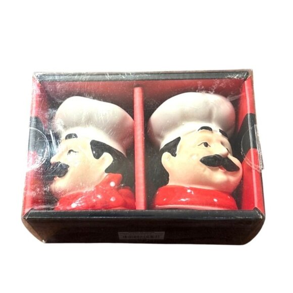 Chef Leone Ceramic Salt Pepper Shakers Hand-Painted Vtg Collection Set 2 Summer - Picture 4 of 7